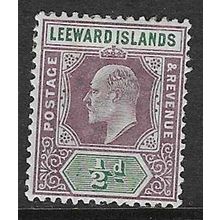 LEEWARD ISLAND 1902 EDVII WATERMARK CROWN CA ½d MINT HINGED SG20