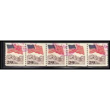 Used 2523 29c U.S. Flag Fine PNC 7/5 PA3004