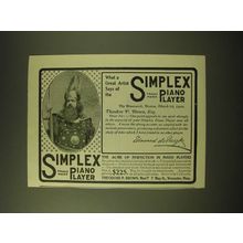 1902 Simplex Player Piano Ad - Edouard de Reszke - What a great artist says