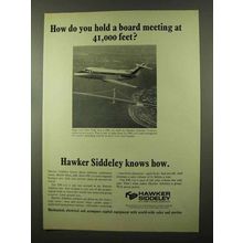 1966 Hawker Siddeley DH 125 Jet Ad - Board Meeting