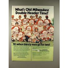 1979 Old Milwaukee Beer Ad - Double Header Time!