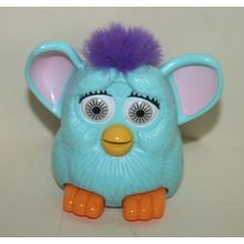 1999 McDonalds Furby Aqua & Purple Pull Back Furby