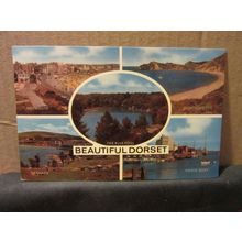 BEAUTIFUL DORSET county . multiview used vintage postcard by J. Salmon 1973 pm =