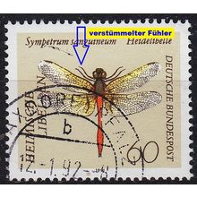 GERMANY BUND [1991] MiNr 1547 F20 ( O/used ) [03] Tiere Plattenfehler