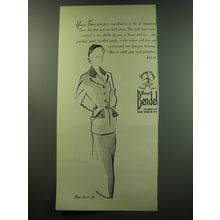 1949 Henri Bendel Young-Timers Town Suit Ad - give first consideration