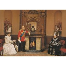 Royal Waiting Room Queen Victoria Waxwork Madame Tussauds Postcard