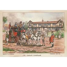 Stagecoach at Ostrich Pub Inn Coinbrook Berkshire Postcard