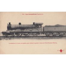 NER Les Locomotives 75 Angleterre French Old Train Postcard