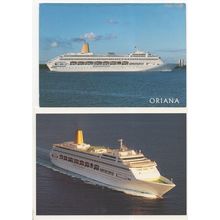 P&O Cruises SS Oriana 2x Ship Incl Advertising Postcard s