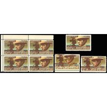 1555, Mint NH 10¢ Griffith - MAJOR COLOR SHIFT ERROR GROUPING! - Stuart Katz