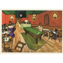 Van Gogh Cafe in Arles At Night Interior Rare Painting Postcard