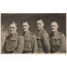 Brecon Welsh Military Soldiers WW1 Plain Back Postcard