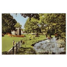 Suffolk postcard The River Walk Bury St Edmunds