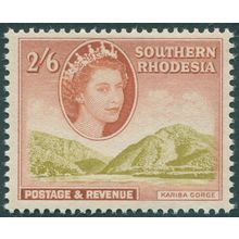Southern Rhodesia 1953 2s 6d yellow-olive & orange-brown SG88 unused