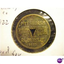 1922 Pittsburgh Railways Co. Token (FRE SHIP)