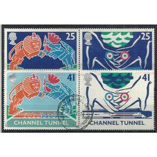 1994 Channel Tunnel Set SG1820-23 Fine Used . .