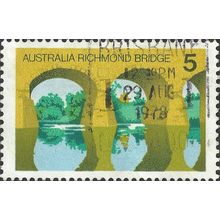 AUSTRALIA, BRIDGE, Richmond Bridge, yellow 1976, 5c, #5