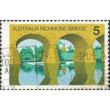 AUSTRALIA, BRIDGE, Richmond Bridge, yellow 1976, 5c, #3