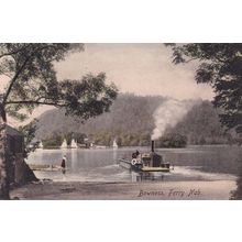 Lady Saying Goodbye Bowness Ferry Nab 1906 Windermere Antique Postcard