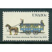 2059 20c First American Streetcar Fine MNH MA0921