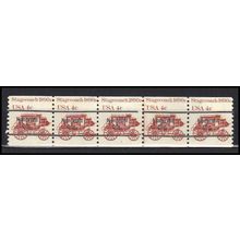 1898Ab 4c Stagecoach Fine MNH Dry Gum PNC 5/5 Line Gap AA0055