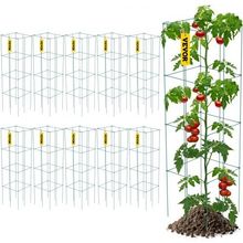 Tomato Cages, 11.8" x 11.8" x 46.1", 10 Packs Square Plant Support Cages, Gr...