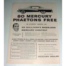 1956 Mercruy Phaeton Car Ad w/ Ed Sullivan