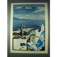 1972 Belair Cigarettes Ad - Start Fresh With Menthol