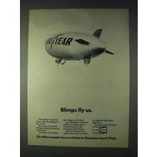 1972 Champion Spark Plugs Ad - Blimps Fly Us