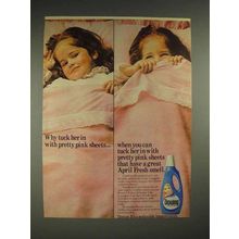 1978 Downy Fabric Softener Ad - Pretty Pink Sheets