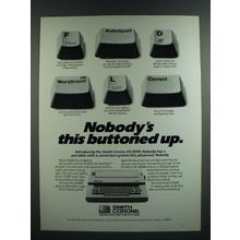 1986 Smith Corona XD 8000 Word-Right AutoSpell Typewriter Ad - Buttoned Up