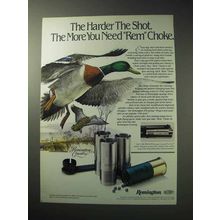 1986 Remington Chokes Ad - The Harder The Shot
