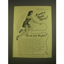 1955 Rallie Health Appliances Ad - Is yours a model figure? Or are you too fat?