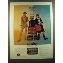 1964 Antler Airstream Luggage Ad - Antler most travelled luggage in the world