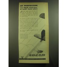 1945 Solar Aircraft Ad - Jet Propulsion uses Solar know-how on fastest planes