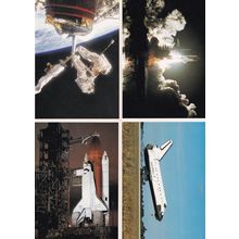 Space Shuttle Maiden Voyage Astronauts Discovery Orbiter 4x Postcard s
