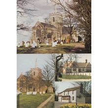 Thriplow Cambridgeshire Village The Church 2x Postcard s