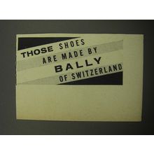 1957 Bally of Switzerland Shoes Advertisement