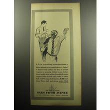 1957 Saks Fifth Avenue Shirts Advertisement - S.F.A's traveling companions