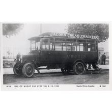 Isle Of Wight Bus Tram Vectis Jacobs Cream Crackers Photo Postcard