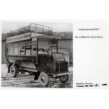 Amalgamated Brush Electric London Bus Tram Real Photo Postcard