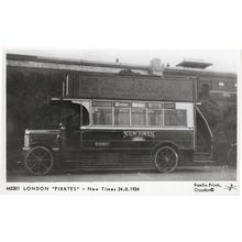London Pirates New Times 1924 Bus Tram Photo Postcard