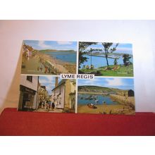 multiview, LYME REGIS, DORSET unused vintage postcard by J. Salmon =