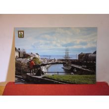 CHARLESTOWN HARBOUR, St. AUSTELL, CORNWALL unused postcard by FISA =