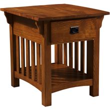 Leick Home 8222-SC Mission Impeccable End Table with Locking Secret Compartment,