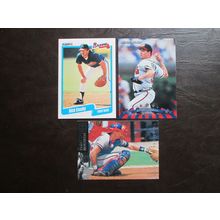 Three (3) Atlanta Braves Baseball Cards - See Players and Description Below