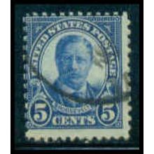 Used 637 5c Theodore Roosevelt Average M09180
