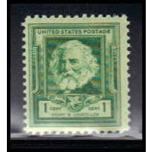 864 1c Henry Longfellow Fine MNH KA2521