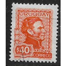 URUGUAY 1972 40p ORANGE GENERAL JOSE ARTIGAS SG 1519 FINE USED