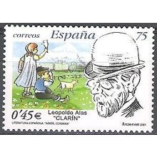 España 2001 Michel 3635 Neuf ** Cote (2008) 0.95 € Leopoldo Alas y Ureña